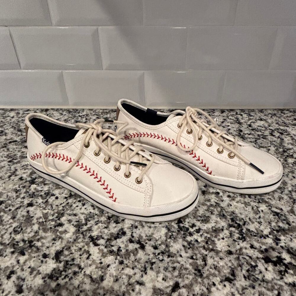 Keds Baseball Stitch Canvas Sneakers Womens Size 6·